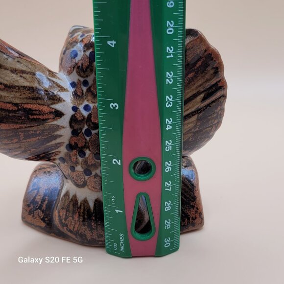 Vintage Owl On Branch Tonala Mexican Folk Art Ceramic Pottery Figurine - Picture 15 of 15